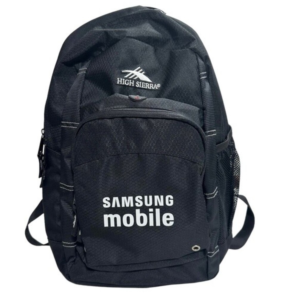 NWT High Sierra Impact Black Backpack Embroidered